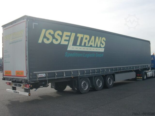 Pótkocsi platóval és ponyvával Schmitz Cargobull SCS 24/L-15.00 LANG Lenkachse Powercurt.