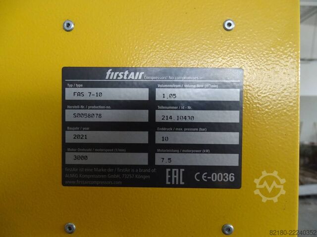 Schroefcompressor First Air FAS 7-10