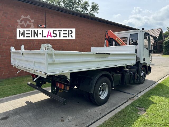 Háromirányú billenő teherautó IVECO ML75E16 3 S-Kipper Kran PK  9,4m-550 kg Greifer