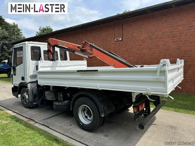 Háromirányú billenő teherautó IVECO ML75E16 3 S-Kipper Kran PK  9,4m-550 kg Greifer