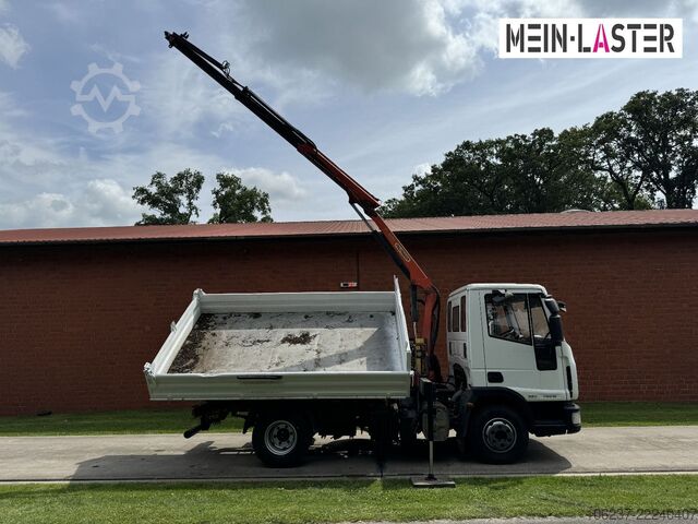 Háromirányú billenő teherautó IVECO ML75E16 3 S-Kipper Kran PK  9,4m-550 kg Greifer