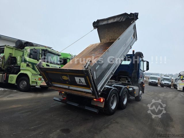Three-sided tipper truck MERCEDES-BENZ Arocs 2653 / 6X4 / Meiller BORDMATIK / 50mm AHK