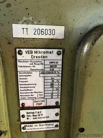 Profile grinding machine Mikromat SWPO 50  