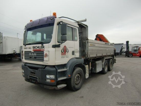 Háromirányú billenő teherautó MAN TGA 33.430 6X4 KIPPER, MANUEL, E4 PALFINGER BLATT-BLATT