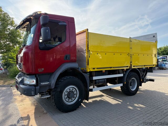 Vrachtauto met open laadbak RENAULT Midlum 280 DXI 4x4 Pritsche+LBW/BLATTFEDERUNG