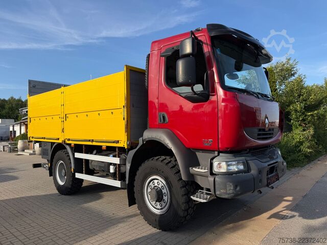 Vrachtauto met open laadbak RENAULT Midlum 280 DXI 4x4 Pritsche+LBW/BLATTFEDERUNG