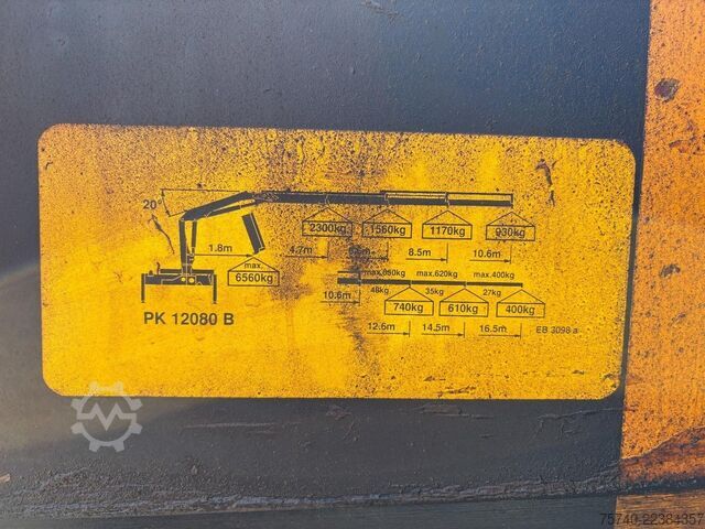 Containertransport (haakarmsysteem) MAN F 2000 28.364 + PALFINGER PK 12080 3X EXT + man...