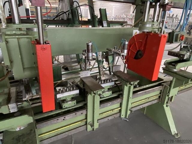 Φαλτσοπρίονο διπλής όψεως, με ρυθμιζόμενες κάθετες λεπίδες, 2 κάτω κεφαλές διάτρησης, 2 t...