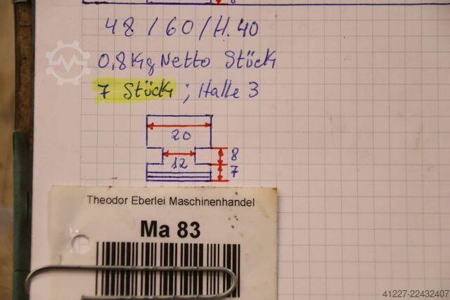 Wisselbekken, 7 sets unbekannt Breite 20 mm