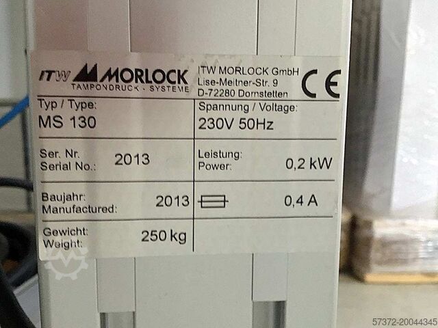 Silk Screen Printing Machine Morlock MDX 125 L/MS 130