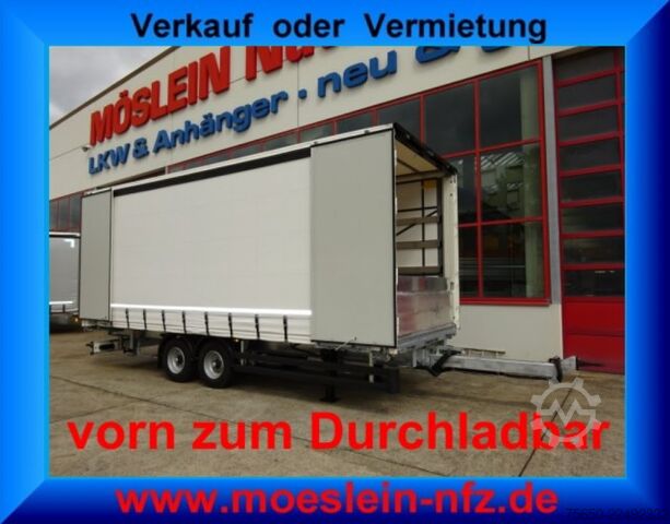Otwarta przyczepa z plandeką Möslein TPW 105 D Schwebheim  Tandem- Planenanhänger Durchladen