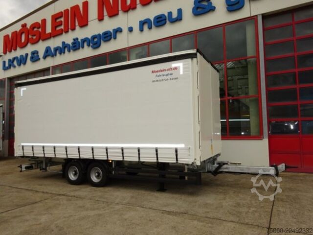 Otwarta przyczepa z plandeką Möslein TPW 105 D Schwebheim  Tandem- Planenanhänger Durchladen