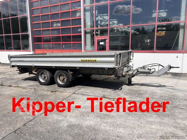 Trójstronna przyczepa wywrotka Humbaur htk105024  Tandemkipper- Tieflader