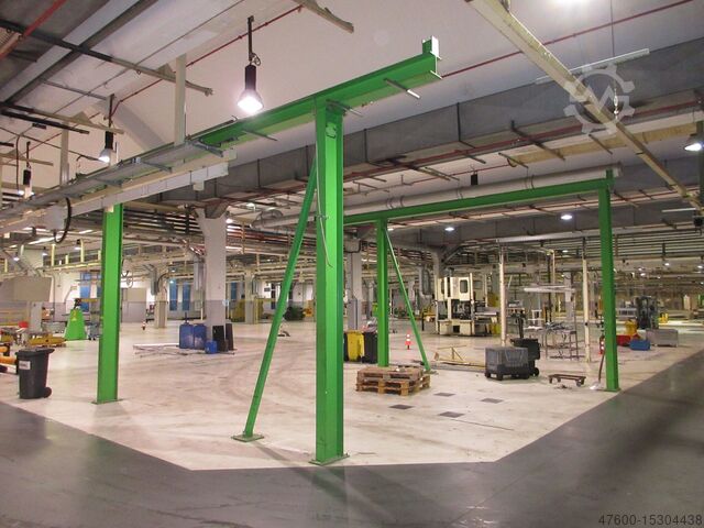 Vinç kanopisi Vinç İç mekan vinci Vinç pisti Stahl Portalkran Brückenkran Kettenzug 2x500Kg Stahlbau 16 x 7,6m IPE300 HEA200