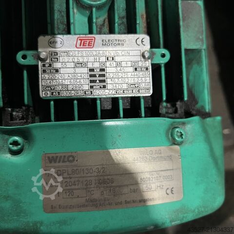 Water Pump WILO DPL80/130-3/2