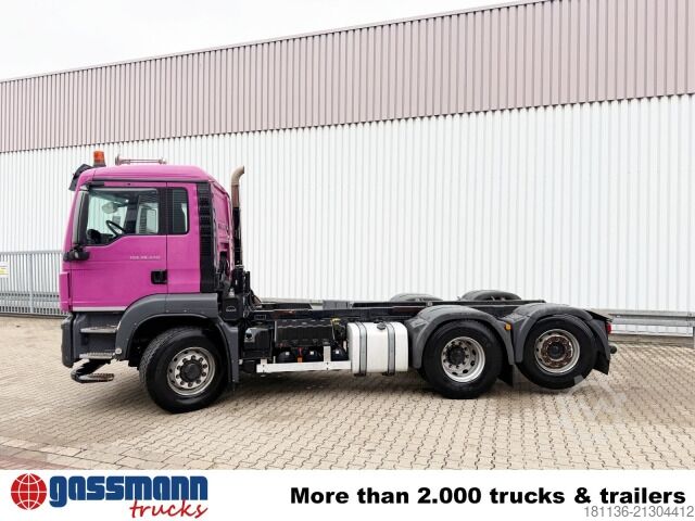Roll-off tipper truck MAN TGS 28.440 6X4H-4 BL, HydroDrive, Lenk-/Liftachse,