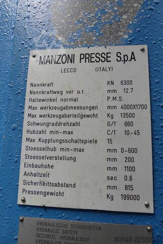 Stansautomat - transferpress Manzoni T6302MR/2/12/TE