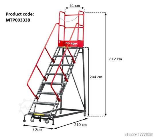 Voldoende opbergladder Mega-M