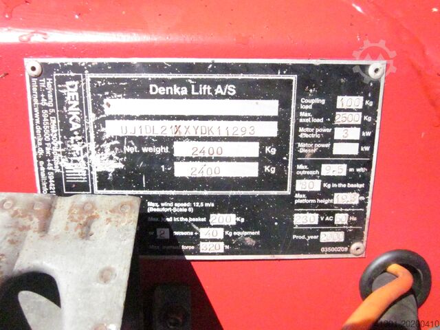 Telescoop aanhanger werkplatform Denka DL21