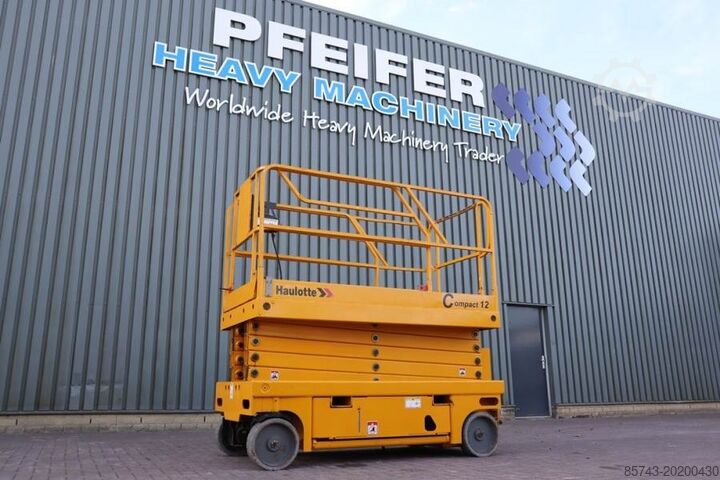 Schaarlift Haulotte Compact 12 Electric, 12m Working Height, 300kg Cap