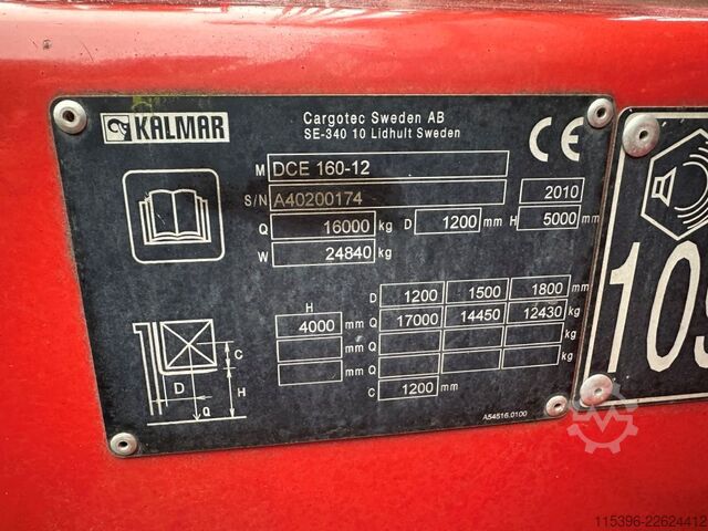 Tung gaffeltruck - Diesel Kalmar DCE 160-12