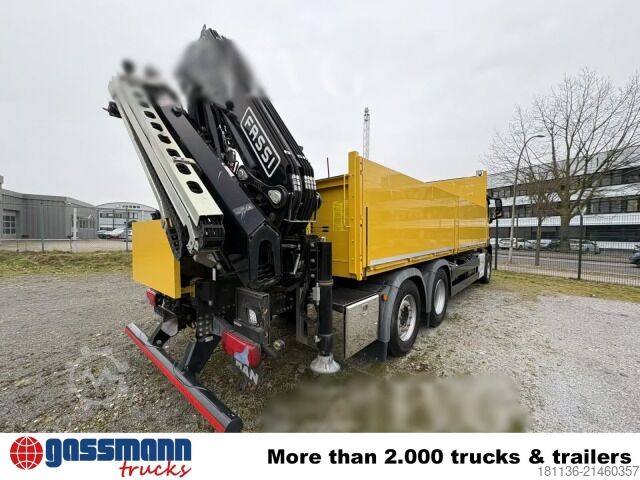 Camion cu platformă MAN TGS 26.430 6x2-2 BL, Liftachse, Heckkran Fassi