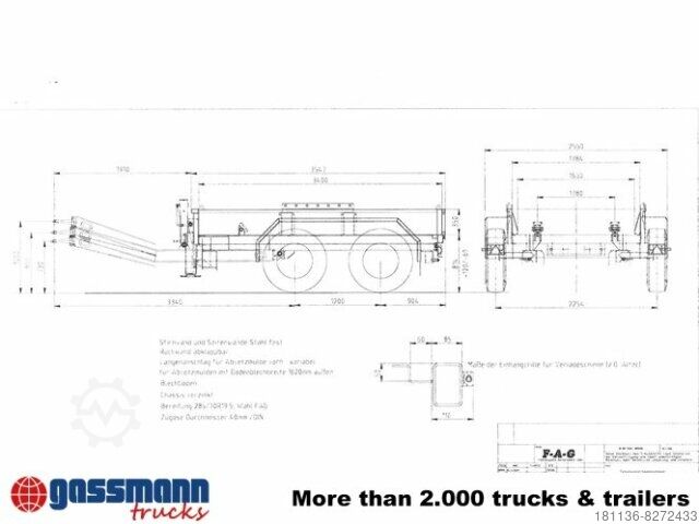 Haakarmaanhanger F-A-G Anhänger für Absetzcontainer 14t
