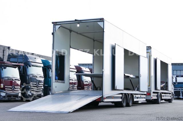Biltransportlastbil MERCEDES-BENZ Atego geschloss. Autotransporter komplettzug