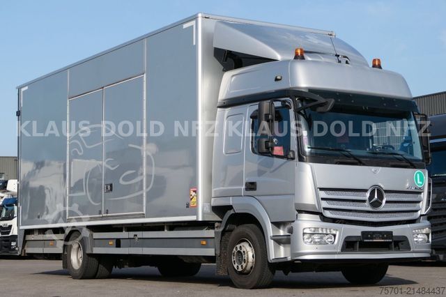 Biltransportlastbil MERCEDES-BENZ Atego geschloss. Autotransporter komplettzug