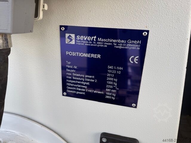 Svařovací otočný stůl, otočný stůl, polohovadlo Severt Hywema Sideros S40.1-1HH, 2 To Säulenhubdrehvorrichtung