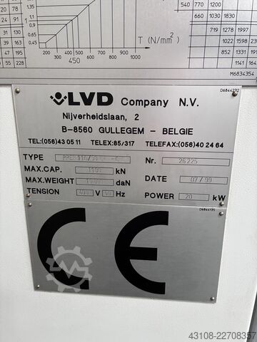 Abkant pres LVD PPEB110/30 CAD-CNC 110T