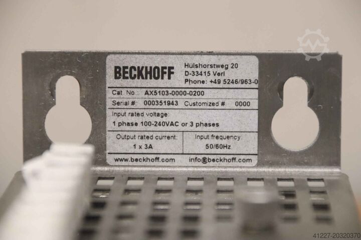 Servo yükseltici Beckhoff AX5103-0000-0200