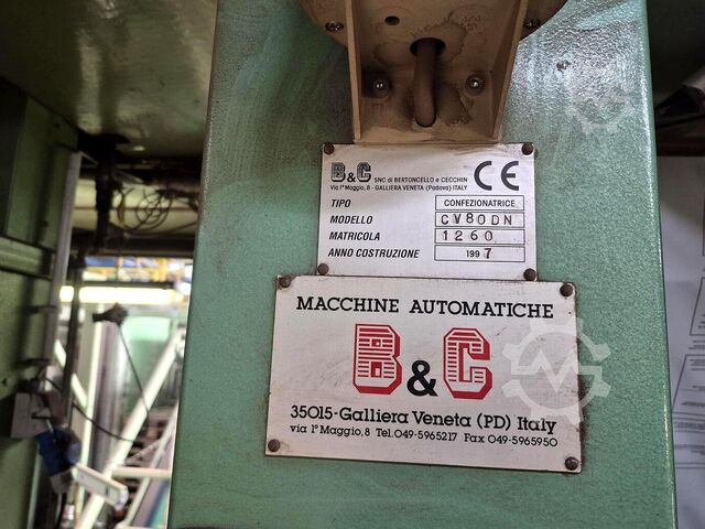 Tehnologia de umplere B&C Schlauchbeutelmaschine, Latz Paletti CV 4080