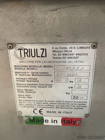 Yatay düz cam yıkama makinesi TRIULZI SYA 2600.4.2.4
