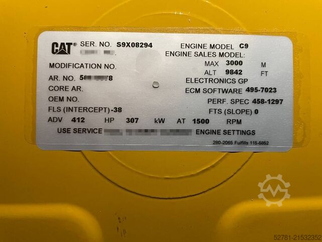 Aggregaat CAT DE330E0 - C9 - 330 kVA Generator - DPX-18022
