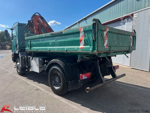 Camión volquete trilateral MAN TGM 18.280 4x4 BB*Terex-Kran*Meiller-Kipper*