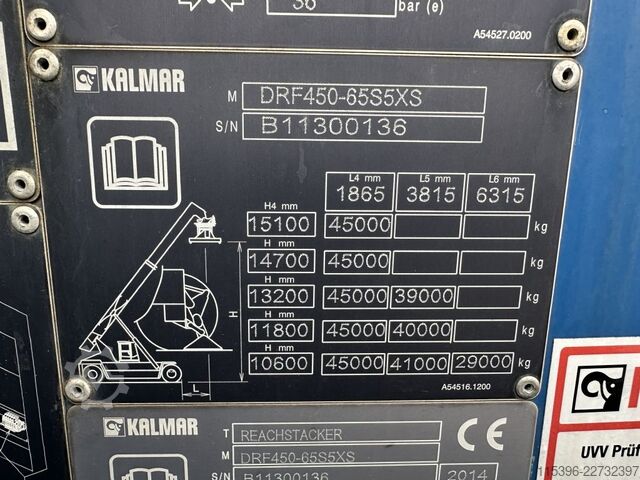 Apilador de contenedores llenos Kalmar DRF450-65S5XS
