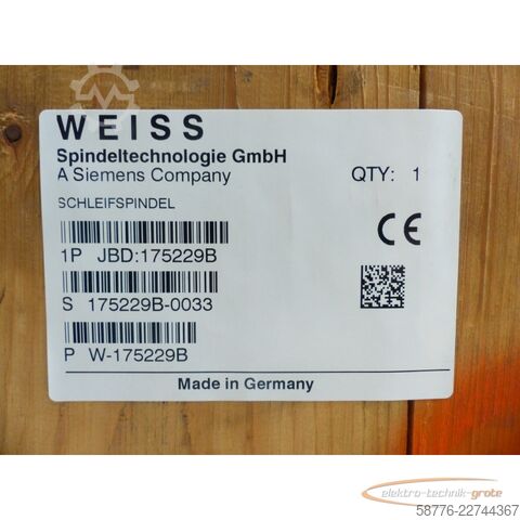 Στοιχείο Weiss W-175229B / 175229B Schleifspindel SN: 175229B-0033 - ! -