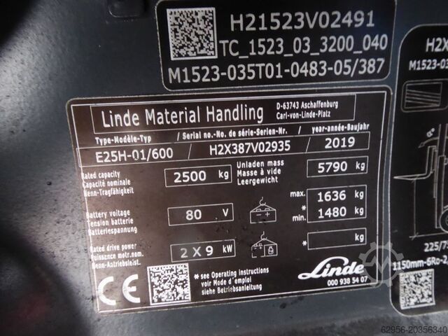 Elektrische vorkheftruck met 4 wielen Linde E25HL-01/600