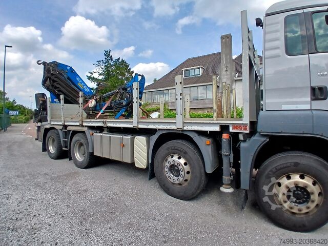 Cassone aperto + gru MAN TGS 41.440 8x4 open laadbak + kraan