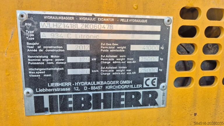 Materiaalverwerkingsmachine Liebherr A 934 C
