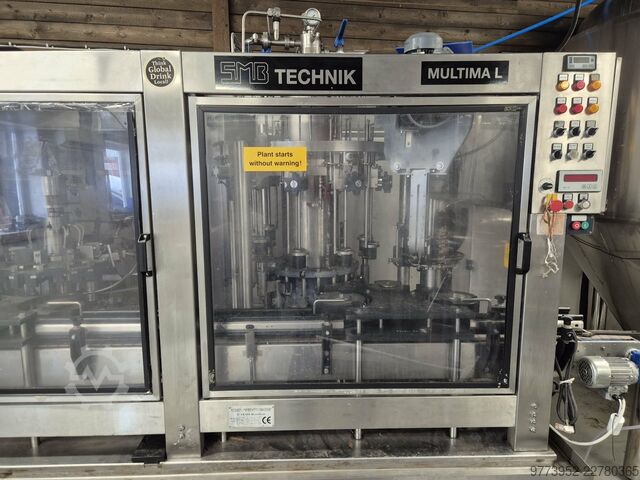 Ølflaskningsmonoblok / modtryksfylder SMB Technik Multima 9R/9L/3K