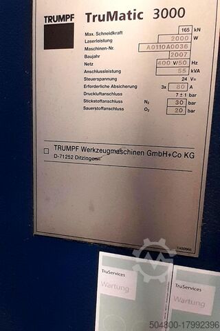 Punzonadora láser TRUMPF TruMatic 3000