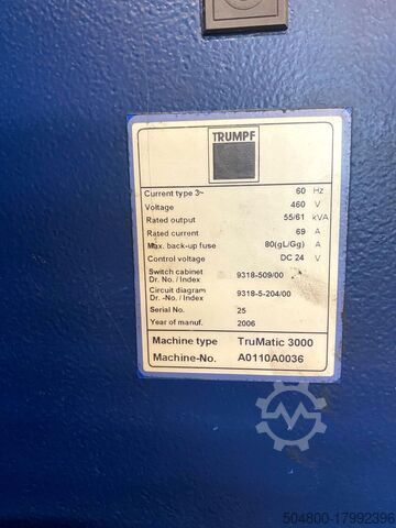 Punzonadora láser TRUMPF TruMatic 3000