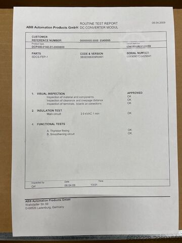 Unità di controllo ABB DCF506-0140-51 DC Converter Module 140A 500V – New