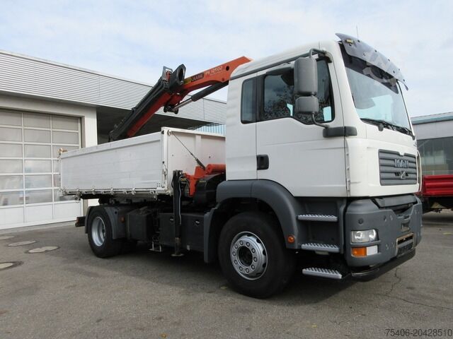 Felépítménycserélő teherautó man TGA 18.310 LL Wechselsystem Kipper Kran/Absetzer