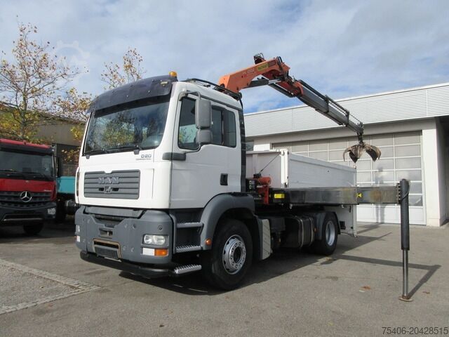 Billenőplatós teherautó man TGA 18.310 LL Wechselsystem Kipper Kran/Absetzer