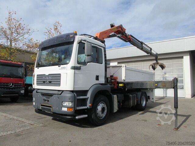 Háromirányú billenő teherautó man TGA 18.310 LL Wechselsystem Kipper Kran/Absetzer