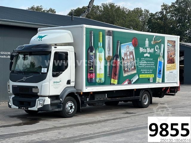 Dobozos teherautó VOLVO FL 210 4x2 Euro 6 Koffer mit Ladebordwand