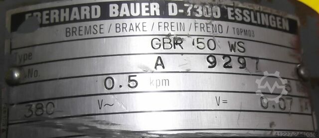 Tandwielmotor 0,18 kW 11 tpm BAUER DK64S/3-1112/163